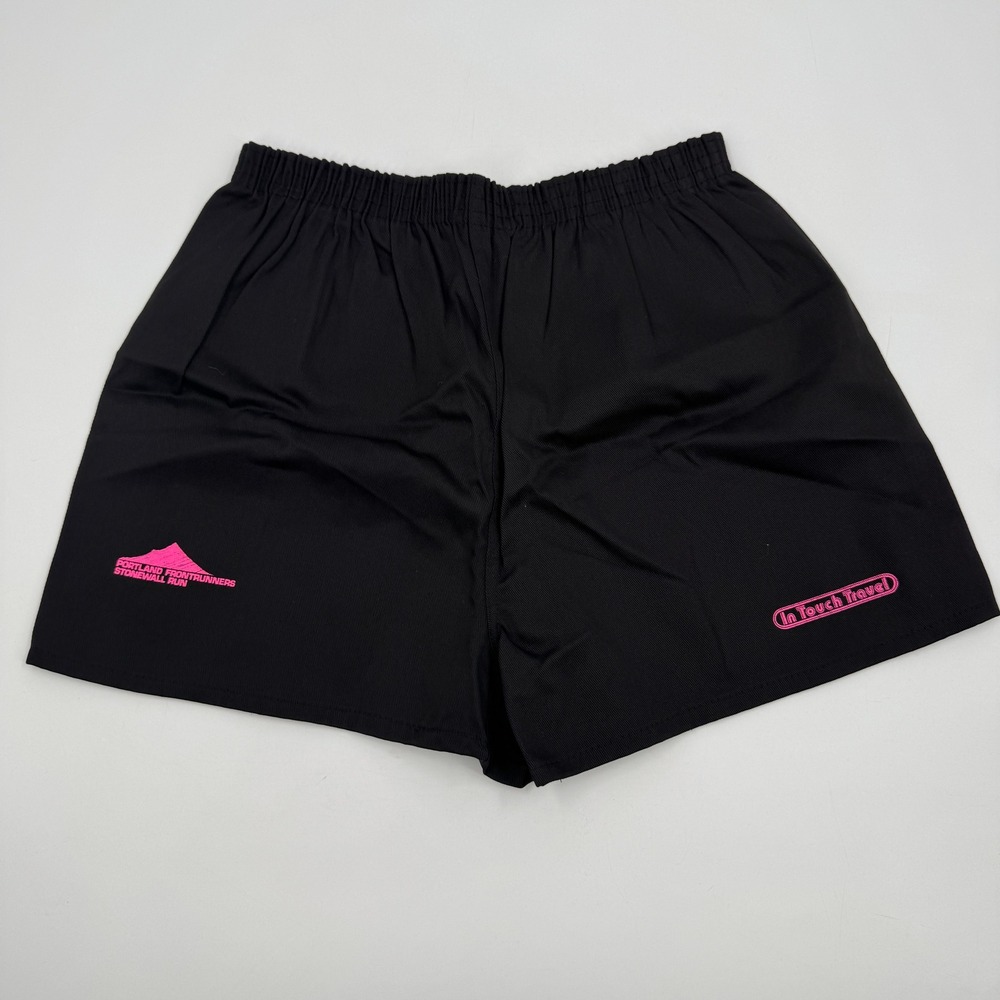 Vintage Portland Frontrunners Stonewall Run Shorts Mens Large Black Pink USA